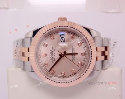 BP Factory Copy Rolex Datejust 41mm 2-Tone Rose Gold Diamond Men Watch 41mm